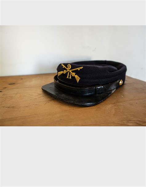 Authentic Civil War Confederate Kepi Civil War Kepi Rambo Leather