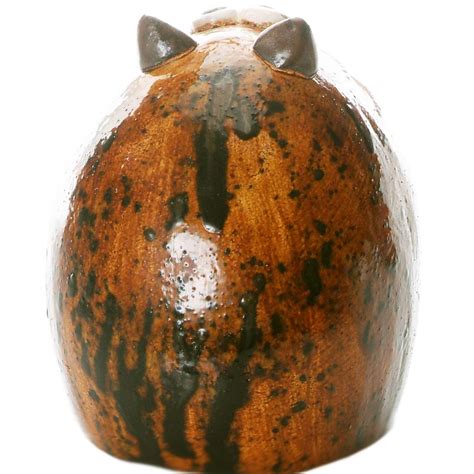 Tabby Fat Cat Ornament Walnut