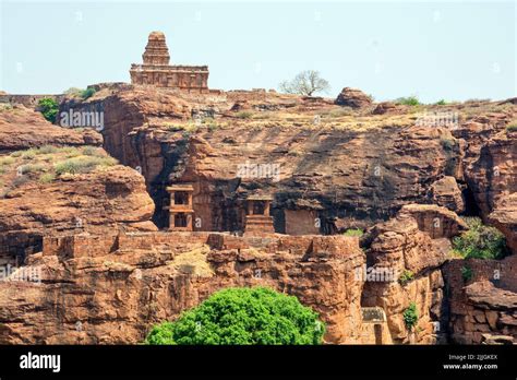 badami cave temple at badami karnataka india Stock Photo - Alamy