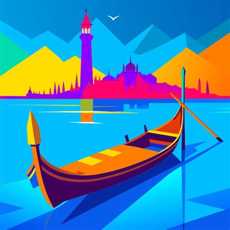 Gondola Vector Illustration Flat 2 Premium Ai Generated Vector