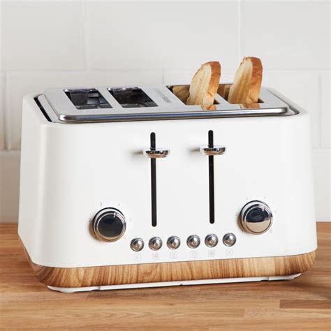 Contemporary White Kettle and Toaster Set | Dunelm