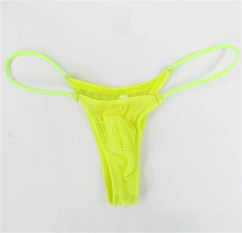 K D K Mens Micro Pouch Smallest Bikini String Thong Eyelet Sport Tricot Ebay