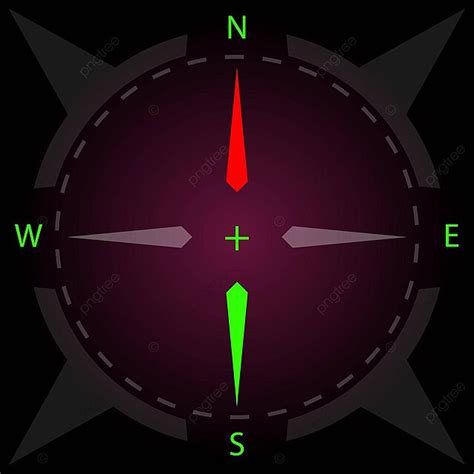 Compass Display Compass With Illumination Vector Illustration Security Hud Circle Vector