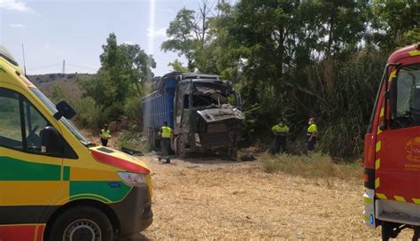 Un camionero herido grave al chocar contra un árbol en la M 317