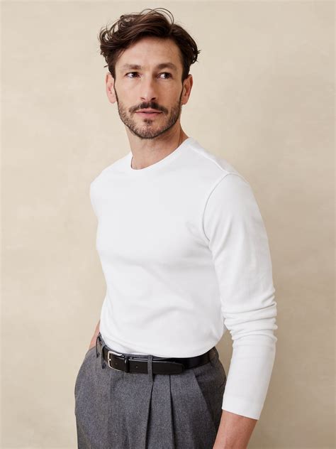 Luxury Touch Long Sleeve T Shirt Banana Republic