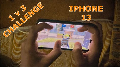 IPHONE 13 BGMI 1 V 3 HANDCAM GAMEPLAY 4 FINGERS CLAW FULL GYRO BGMI