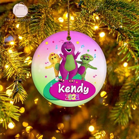 Personalized Barney And Friends Christmas Ceramic Ornament Designed ...