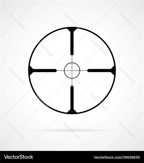 Simple Sniper Rifle Scope Crosshair Royalty Free Vector