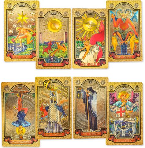 Kiino Tarot Cards Luxury Gold Foil Tarot Deck With Guide Book Tarot