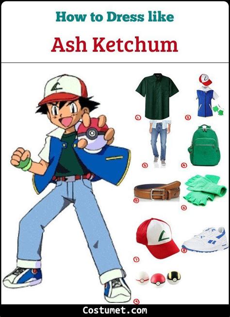 Ash Ketchum Halloween Costume, Ash Ketchum Costume, Ash Ketchum Cosplay ...