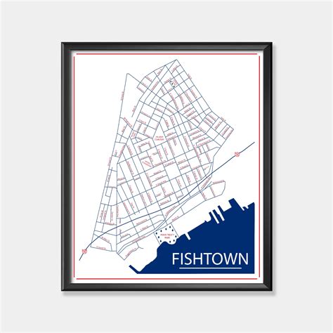 Fishtown Philadelphia Art Personalized Map Print Wall - Etsy