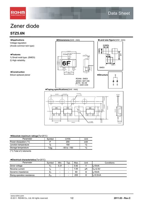 5v Zener Diode Datasheet