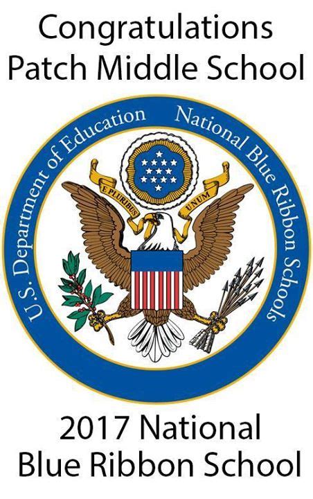 Patch Middle School Named 2017 Blue Ribbon School