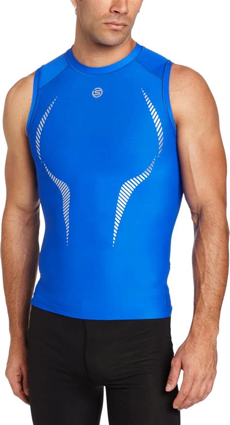 Skins Mens A100 Sleeveless Compression Tank Top Royal