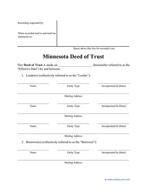 Minnesota Deed Of Trust Form Fill Out Sign Online And Download Pdf Templateroller