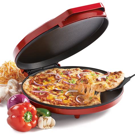 Betty Crocker 55 Pizza Maker Indoor Electric Nonstick Grill Red Ideal For Pizzas