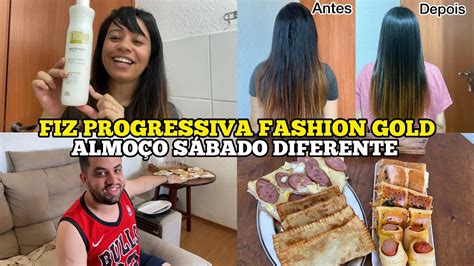 RETOQUE EM CASA PROGRESSIVA FASHION GOLD ALMOÇO DE SÁBADO DIFERENTE