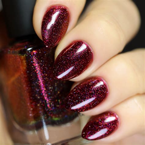 ILNP Carrie Blood Red Holographic Nail Polish