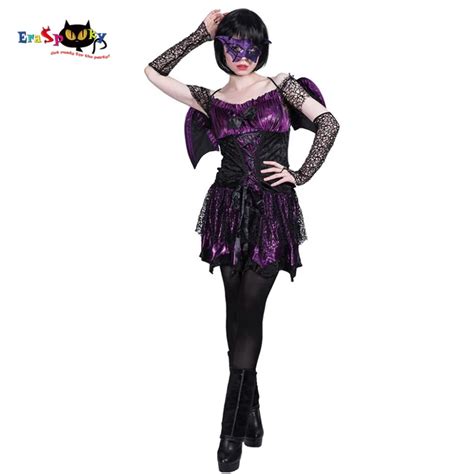 Women Sexy Bat Girl Angel Villain Demon Costume Devil Cosplay Adult