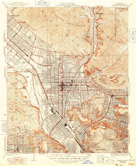 Topographic map, California map, Contour map