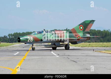 A Bulgarian Air Force Mig Um High Speed Low Pass Over Bulgaria Stock