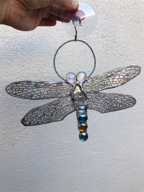 Dragonfly Stained Glass Suncatcher - Etsy