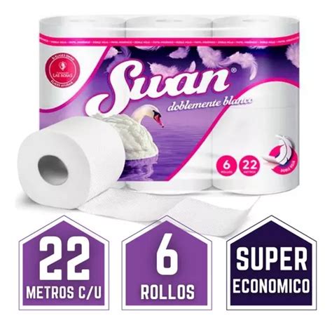 Papel Higiénico Swan 6 Rollos 22mts Confort Doble Hoja Cuotas sin interés