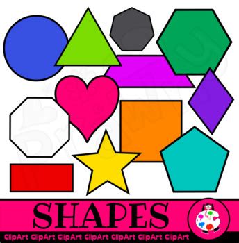 Basic Shapes & Polygons - Mega Clip Art Set by Prawny | TPT