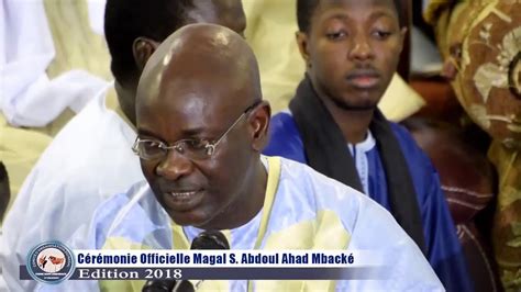 Cérémonie Officielle Magal S Abdou Lahad Discours de Serigne Mahmadane