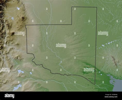 La Pampa Provincia Argentina Mapa De Altura Coloreado En Estilo Wiki