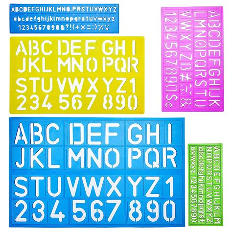 Plastic Letter Stencil Templates