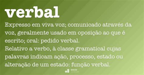 O Que E Verbal
