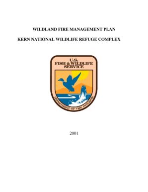 Fillable Online Fws WILDLAND FIRE MANAGEMENT PLAN KERN NATIONAL