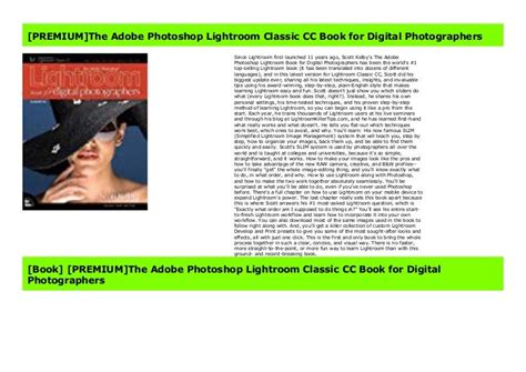 Premium The Adobe Photoshop Lightroom Classic Cc Book For Digital Ph