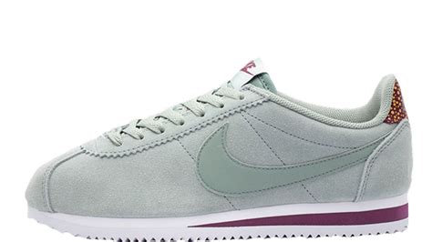 Nike Classic Cortez Premium Green Burgundy Womens Where To Buy