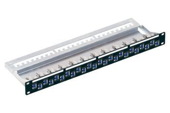 19" 1U ST Patch Panel 24xRJ45/s, Real10 Cat. 6, black, fully populated ...