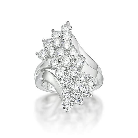 Brilliance Fine Jewelry - Sterling Silver Simulated Diamond Cocktail ...