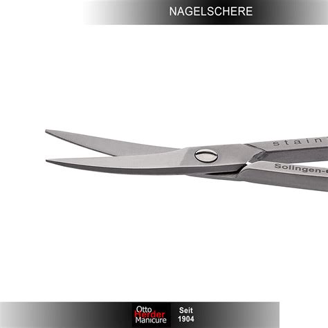 OTTO HERDER NAGELSCHERE GEBOGEN Extra Scharfe Nagelschere Solingen 9cm