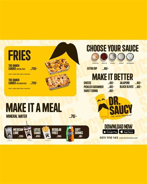 Dr.Saucy Menu | Gujranwala | Sialkot | Faisalabad | Shiekhupura | Price ...