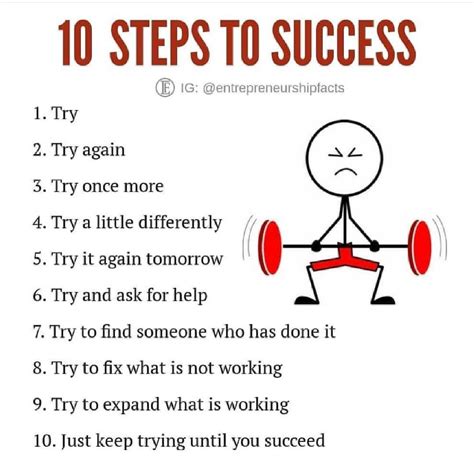 10 steps to success 🏋️‍♀️ | Steps to success, Success, Motivation