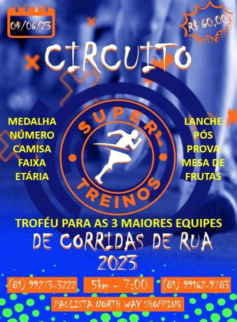 Circuito Super Treinos de Corrida de Rua Calendário de Corrida