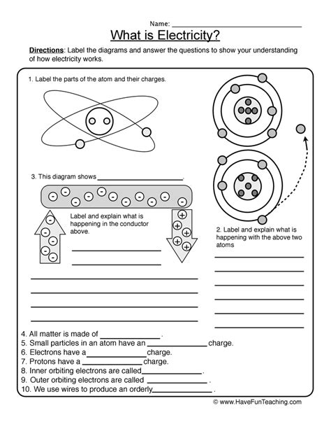 Electricity Grade Worksheets