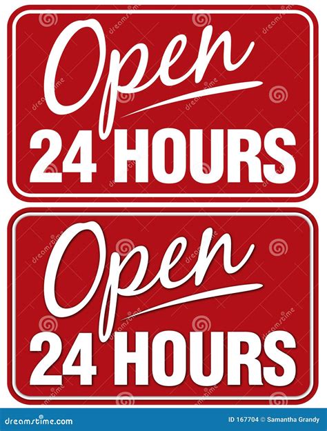 Open 24 Hours Stock Photo Image Of Open Informative Hours 167704