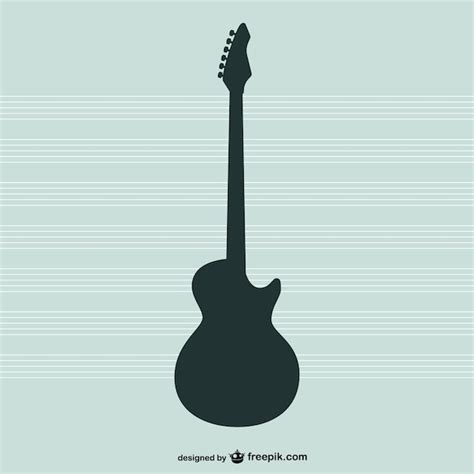 Im Genes De Silueta De La Guitarra Descarga Gratuita En Freepik