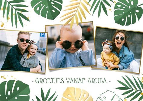 Tropische Jungle Vakantiekaart Met Monstera Kaartje2go