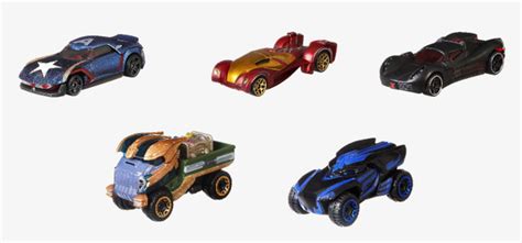 Коллекционный набор машинок Hot Wheels Character Cars Marvel Avengers Pack Vehicles