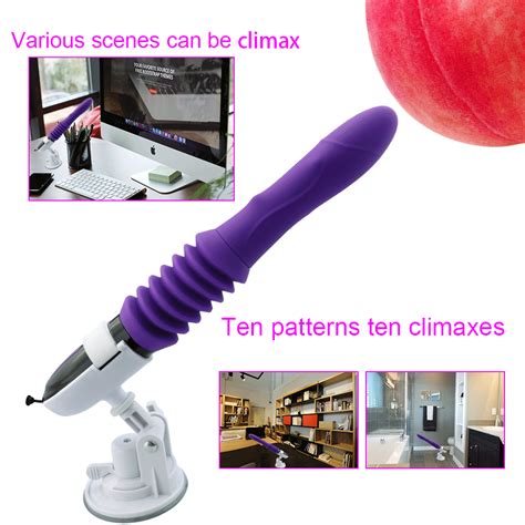 Thrust G Spot Dildo Vibrator With Telescopic Vibration Mode Clitoral Vaginal Nipple Anal