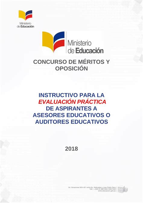 Pdf Concurso De M Ritos Y Oposici N Instructivo Para La