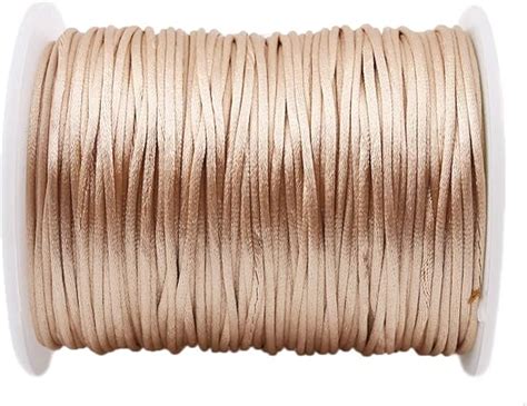 Amazon co jp Promise Babe ゴールド ナイロン紐 紐 約75m 巻 1卷セット 直経約1mm 糸通しコード アクセサリー パーツ 手芸用品 ハンドメイド ネックレス