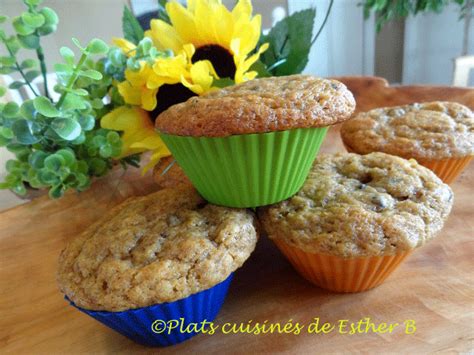 Les Plats Cuisin S De Esther B Muffins Aux Bananes Chocolat Et M Lasse